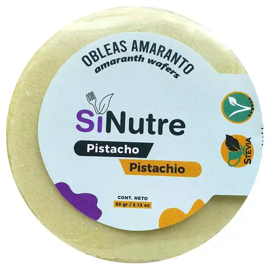 Obleas Amaranto Pistacho Sinutre 60g