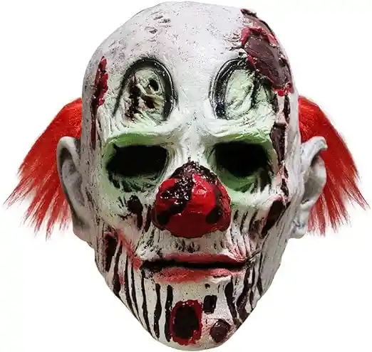 Mascara En Latex Payaso Quemado Halloween