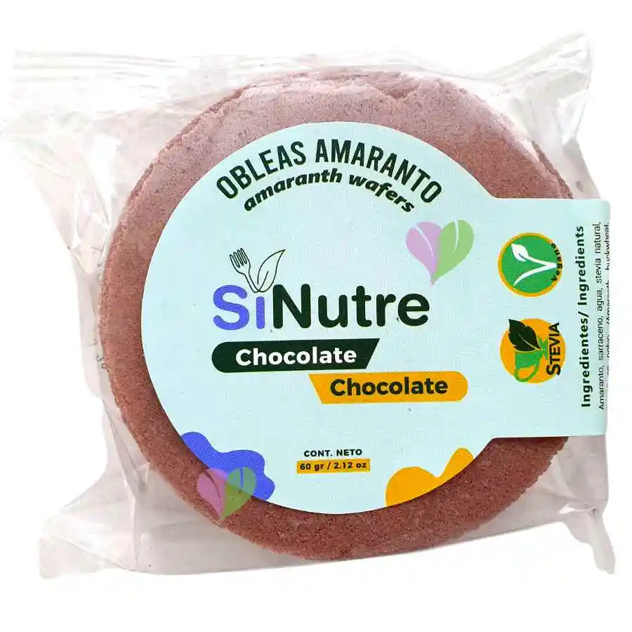 Obleas Amaranto Chocolate 60g Sinutre