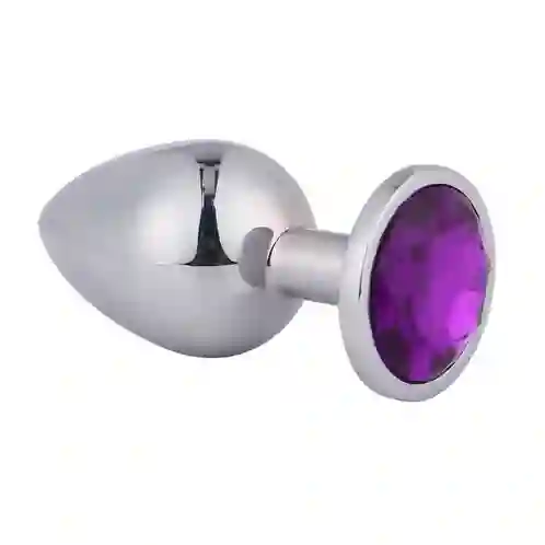 Plug Anal Talla S Acero Quirúrgico Joya Morada