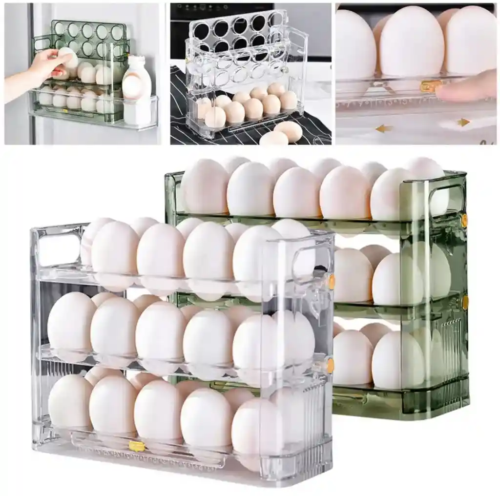 Caja De Almacenamiento Organizadora Para Huevos 30 Puestos