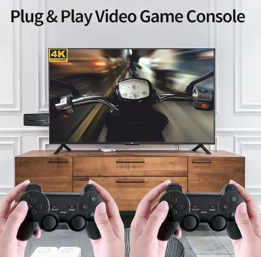 Consola Video Juegos 4k 20,000 Juegos 64gb 2 Controles