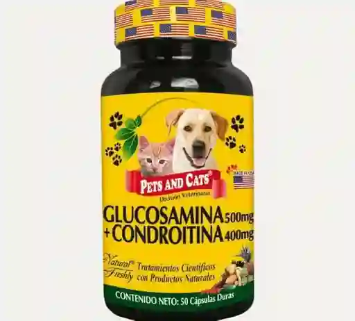 Glucosamina Para Mascotas Glucosamina Para Perros Y Gatos + Condroitina Fco X 50 Capsulas