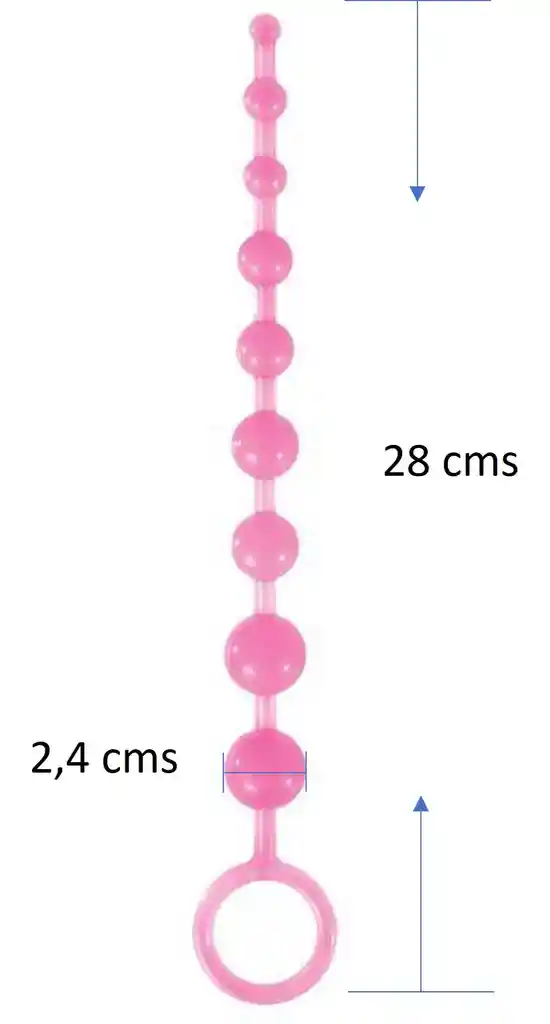 Estimulador Anal Bolas En Tira Acostumbrador 28cms