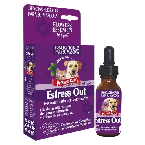 Esencia Para Mascotas Estres Out 25 Ml Esencias Florales Para Perros Y Gatos Manejo De Estres Y Depresion