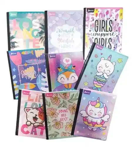 Cuaderno Cosido 100 Hojas Rayado Niña Norma
