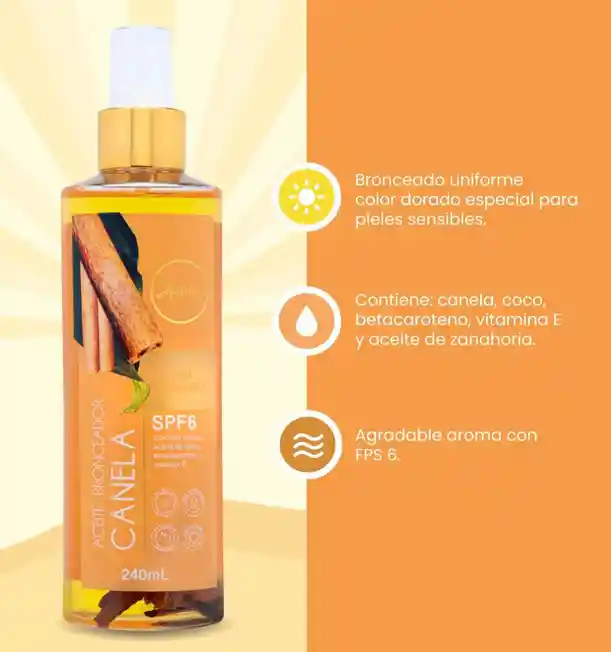 Aceite Bronceador De Canela Anyeluz