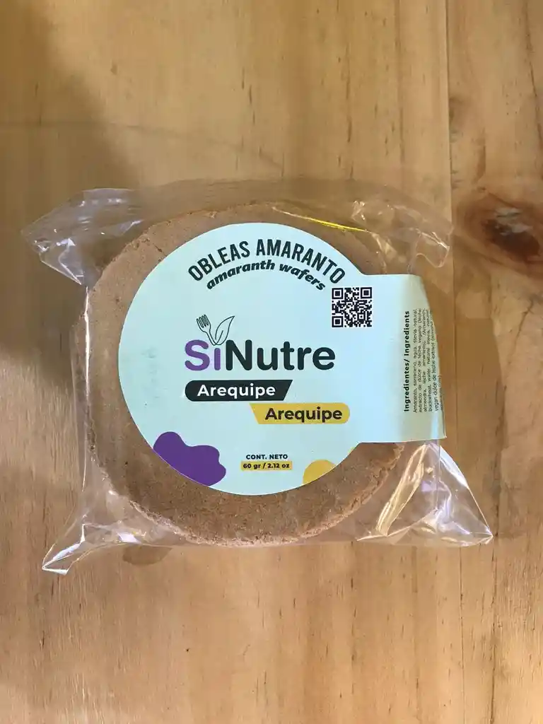 Obleas Amaranto Arequipe Sinutre 60g