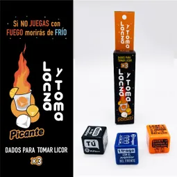 Dados Lanza Y Toma Picante X3 Und Dados Para Tomar Licor