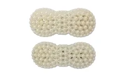 Juego De 2 Hebillas De Perlas En Forma De Moño