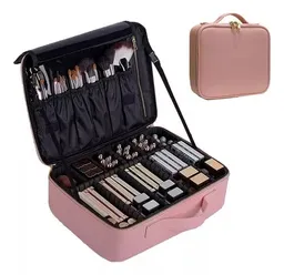 Maleta Organizadora De Maquillaje Viaje Separadores Brochas