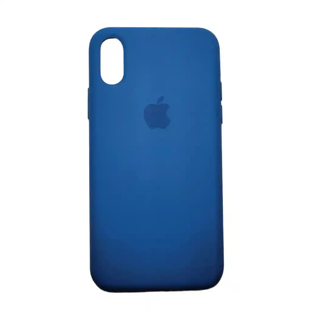 Silicone Case Para Iphone Xs Azul Marino