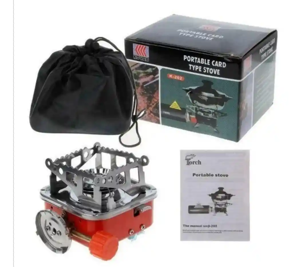 Mini Estufa Camping Montaña Parrilla Fogón Gas Portatil