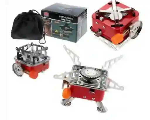 Mini Estufa Camping Montaña Parrilla Fogón Gas Portatil