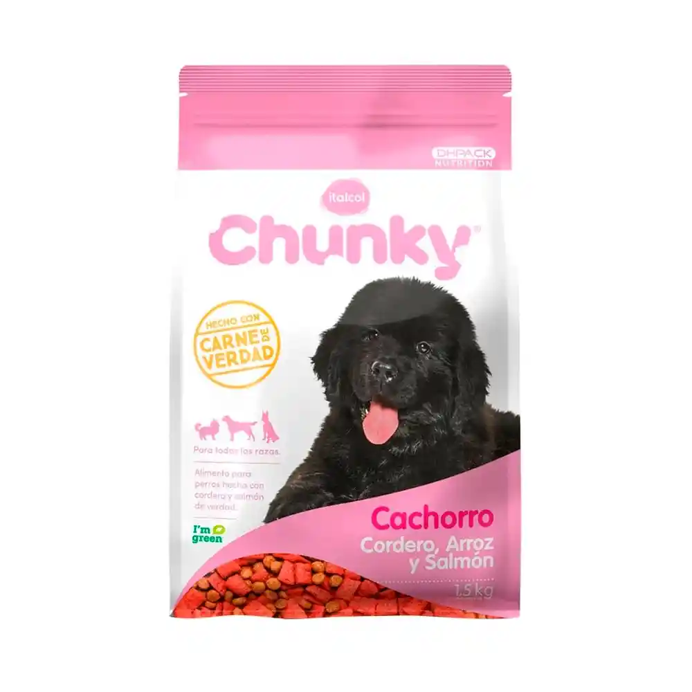 Chunky Cachorro Cordero Arroz Y Salmon 1.5 Kg