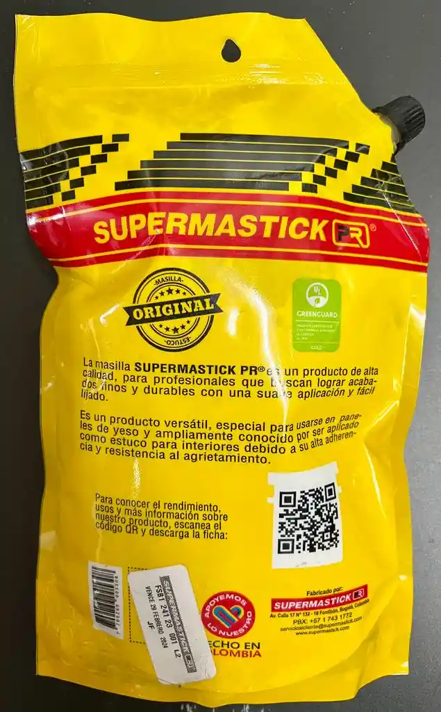 Estuco Plastico Supermastick 1 Kilo