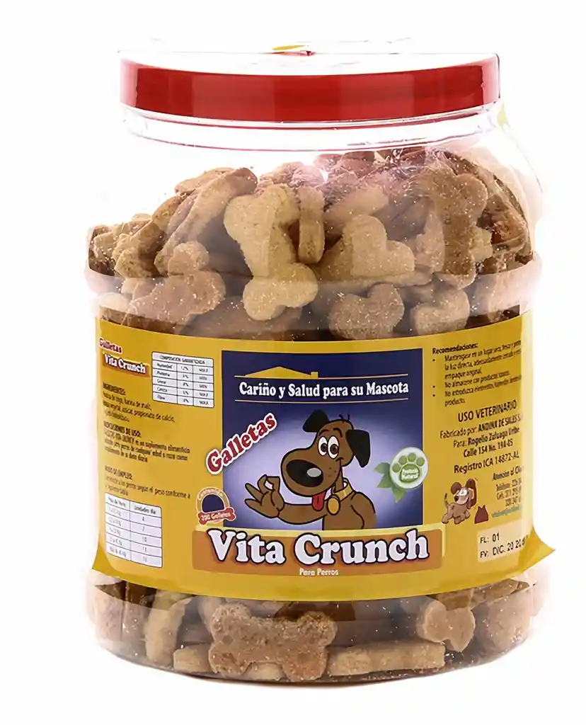 Galletas Para Perro De Avena Vita Crunch 1kg Snack Para Perro