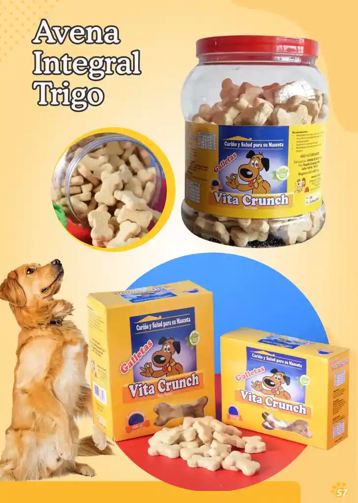 Galletas Para Perro De Avena Vita Crunch 1kg Snack Para Perro