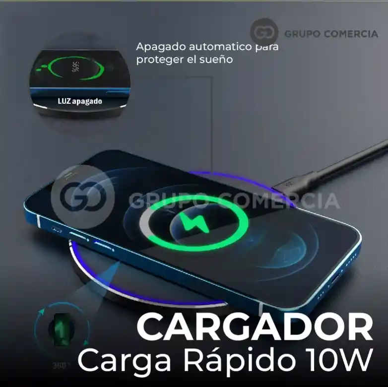 Cargador Inalámbrico Base De Carga 3.0 Android / Iphone