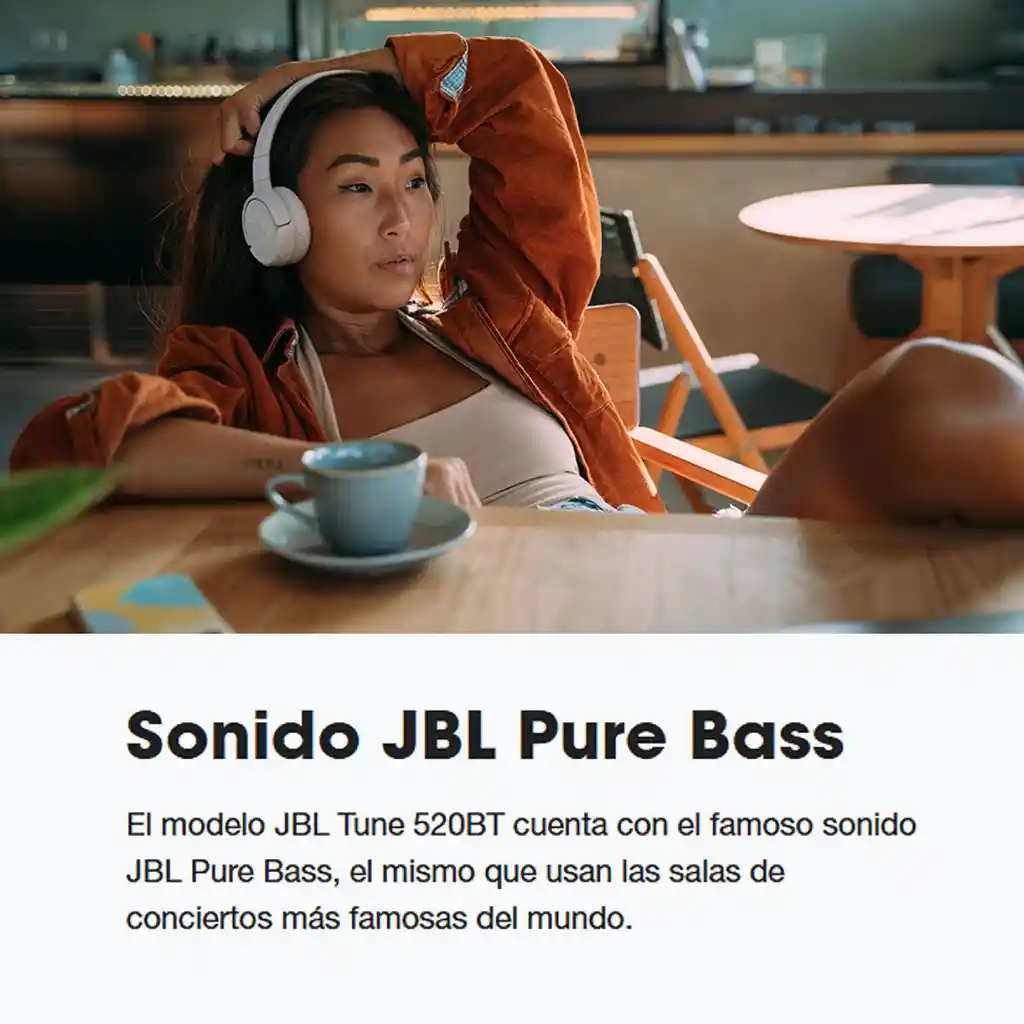 Jbl Tune 520bt, Audífonos Bluetooth 5.3 Con Sonido Pure Bass Blanco