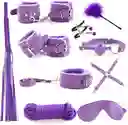 Kit Bondage Festishe 10 Piezas Bdsm Sadomasoquismo Morado