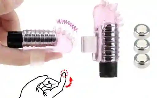 Dedo Vibrador Funda Texturizada Anillo Con Vibración Para El Dedo