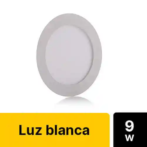 Panel Led 9w 5" Blanco Redondo Incrustar