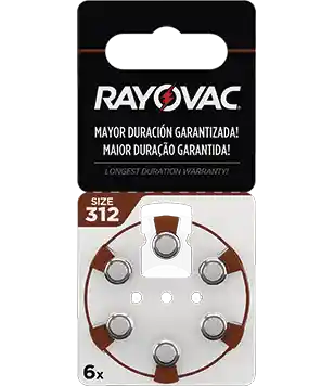 Bateria Auditiva Rayovac #312 X6