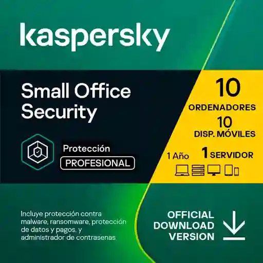 Kaspersky Small Office Security 10 Dispositivos 1 Año