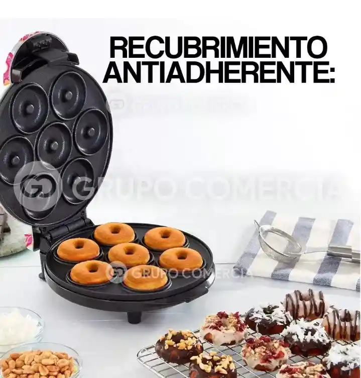 Mini Maquina Hacer Donas Donuts Antiadherente 7 Rosquillas