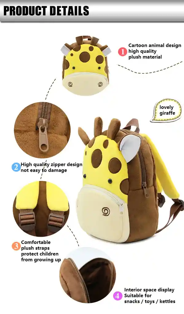 Maleta Morral Bolso Pequeño Infantil Animalitos Para Niños