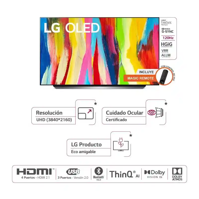 Televisor 48" Lg Oled48c2psa Smart Tv 4k Uhd Bluetooth