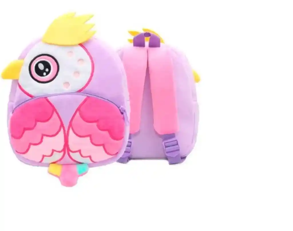 Maleta Morral Bolso Pequeño Infantil Animalitos Niños Lorito