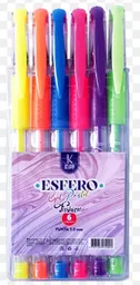 Esfero Gel Pastel Fashion X 6 Colores Klipp