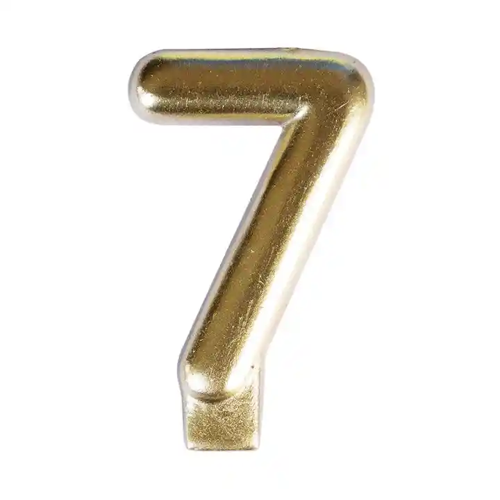 Vela Dorada Numero 7 Metalizada