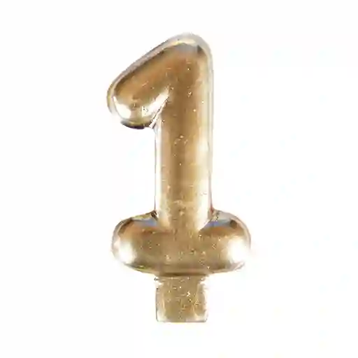 Vela Dorada Numero 1 Metalizada