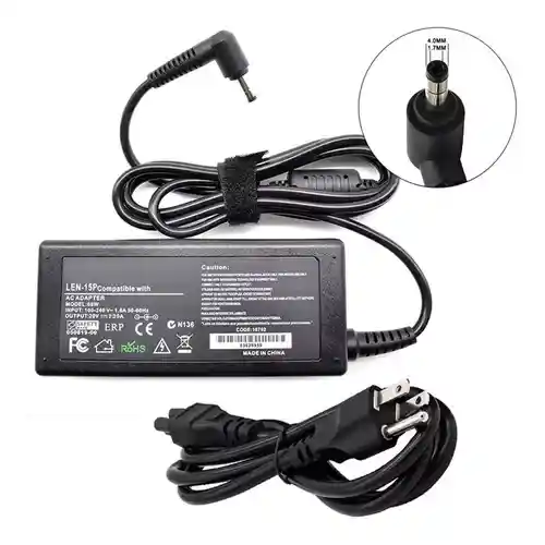 Cargador Para Pc Lenovo (20v - 3.25a) Conector De 4.0 X 1.7 Mm