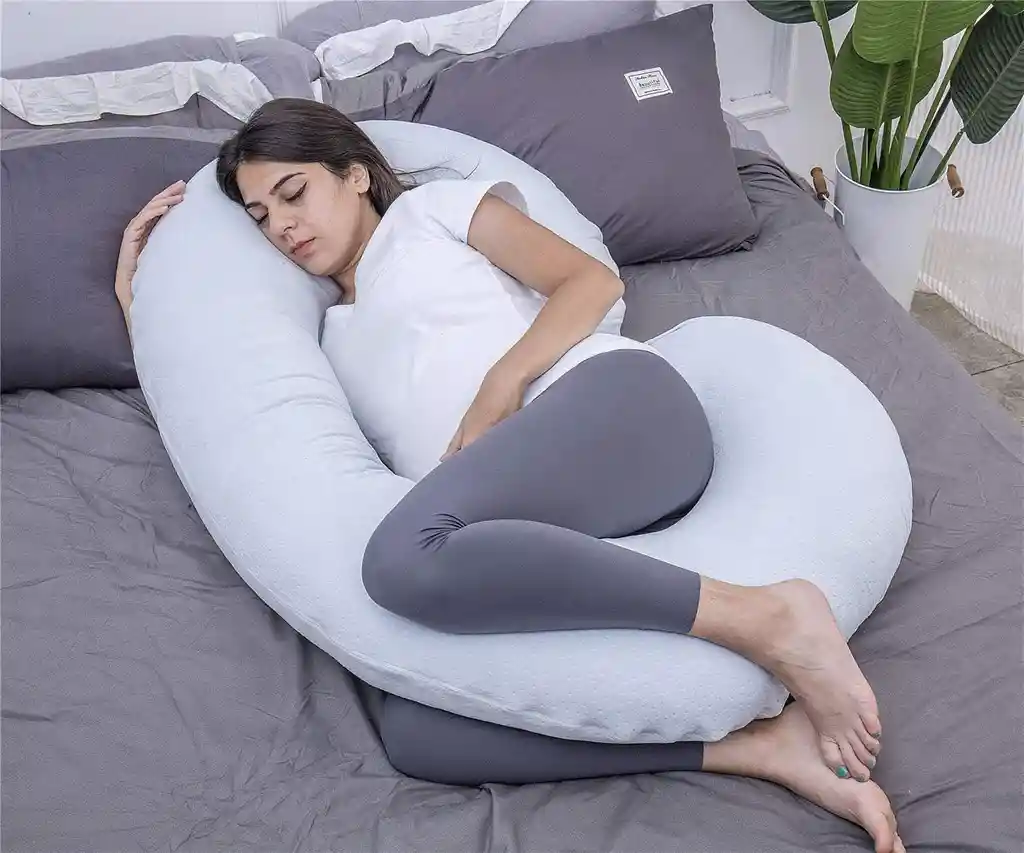 Almohada Cojin Embarazo Lactancia Tela Premium Forro Interno Rosada