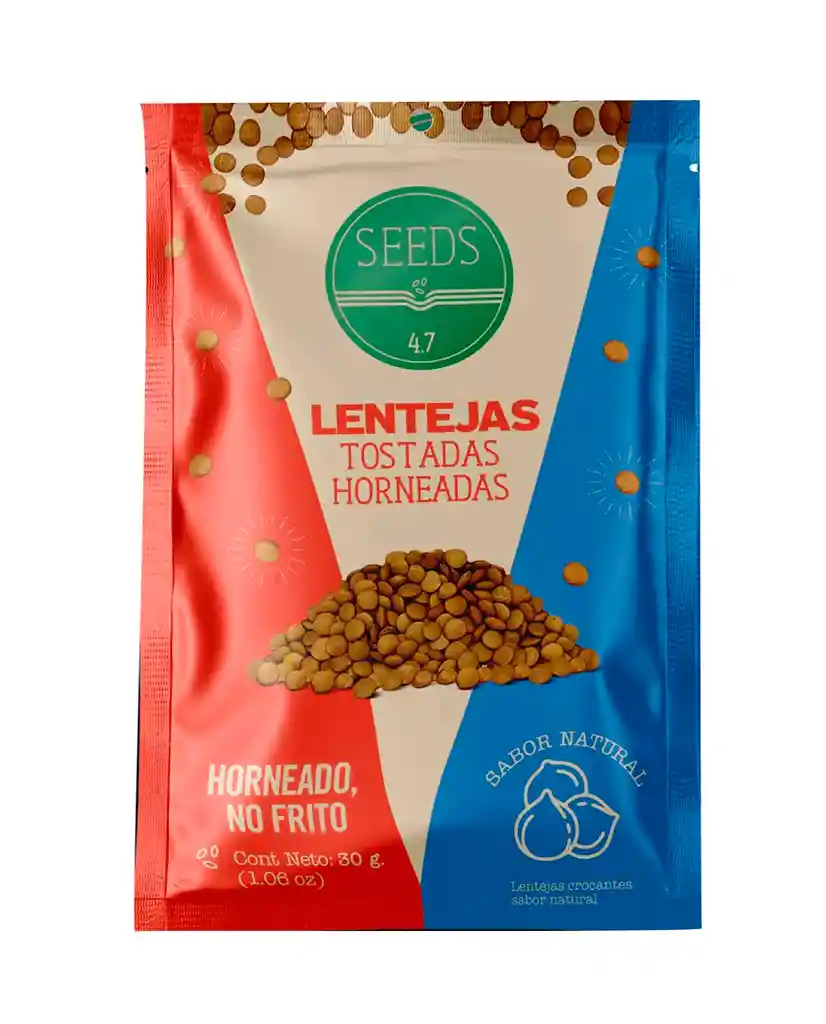 Lentejas Tostadas Natural Seeds 40 Gr
