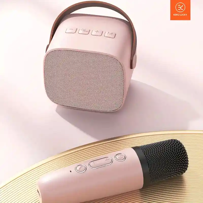 Micrófono Inalámbrico Bluetooth Tarjeta Altavoz Pequeño Portátil Para Karaoke