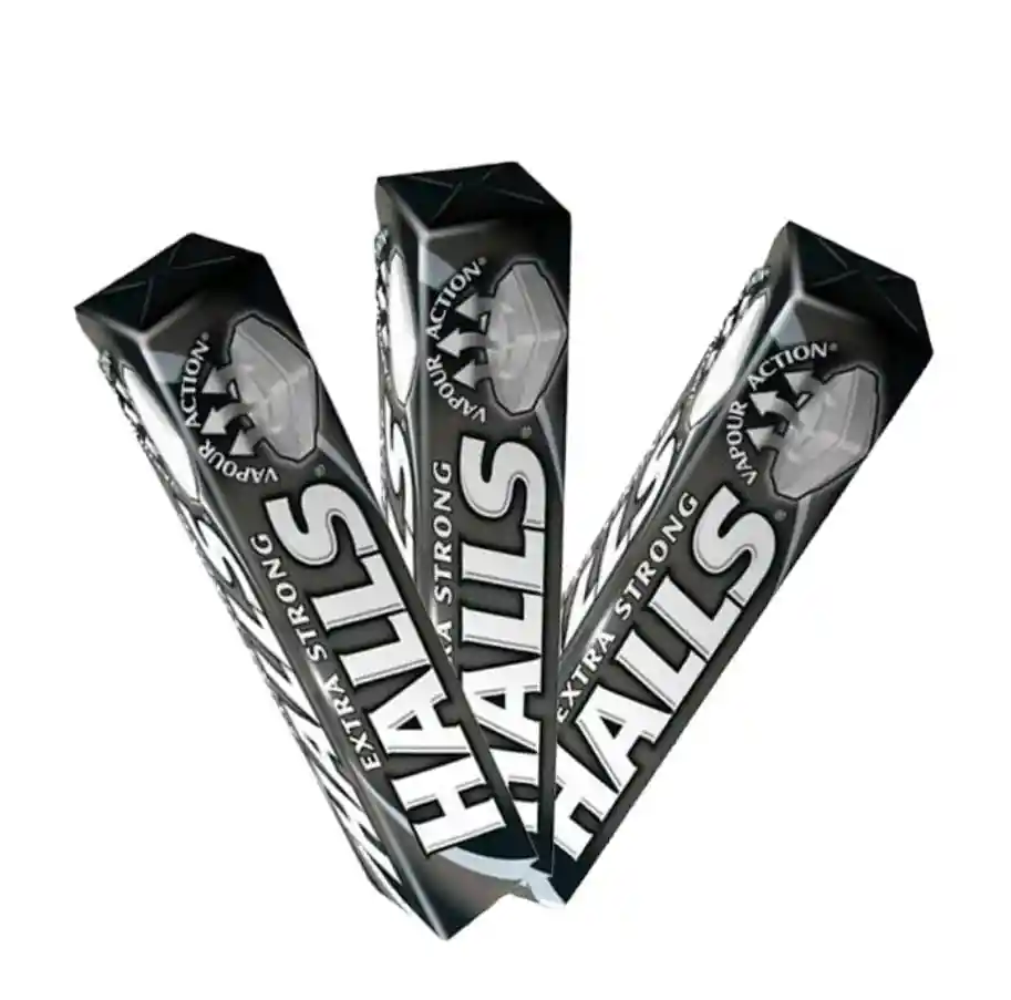 3 Barras De Halls Negro Dulce Para Sexo Oral