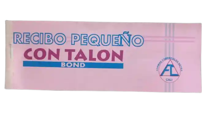 Recibo Pequeño Con Talon X40