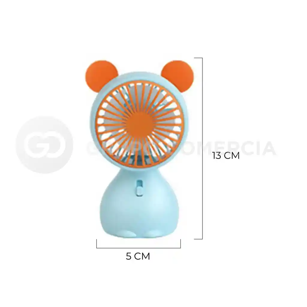 Mini Ventilador Portátil Viajero Escritorio Recargable Luz