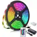 Cinta Led Tira Luces 5 Mts Rgb Multicolor Con Control Deluxe