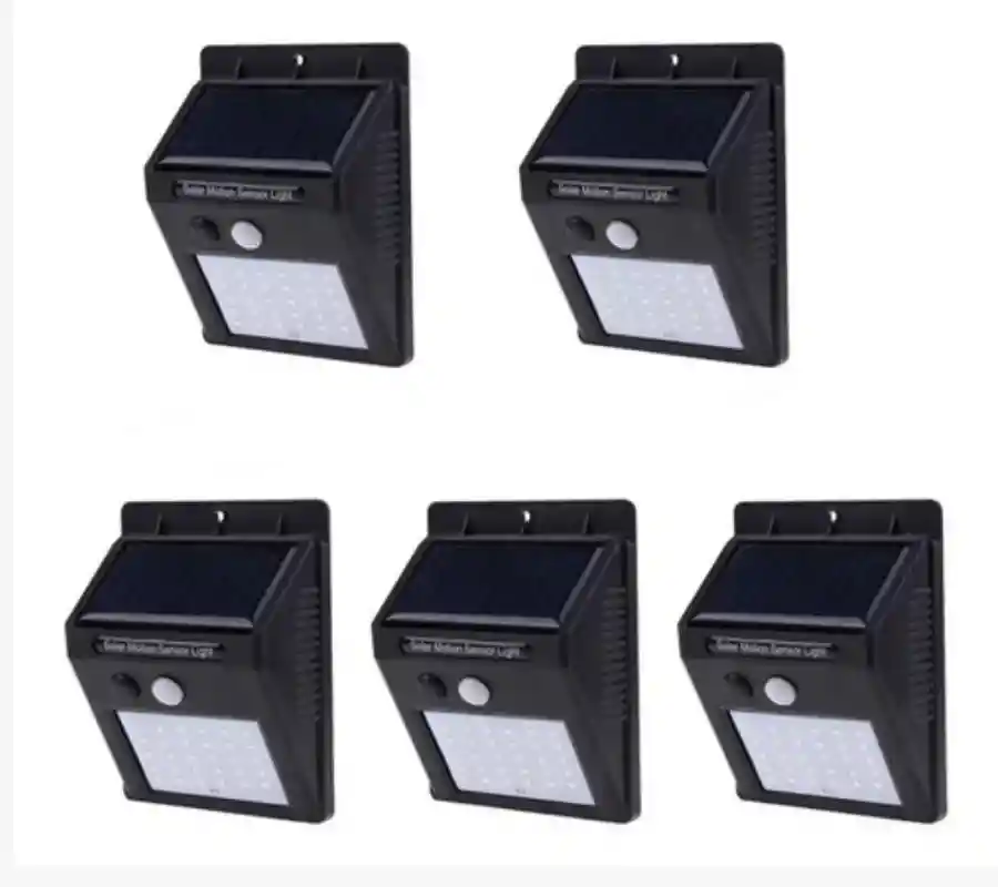 Lampara Luz 20 Led Recargable Solar Sensor Noche Nocturno