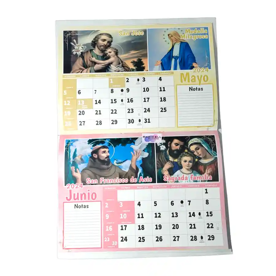 Almanaque Calendario Católico 2024 Rappi