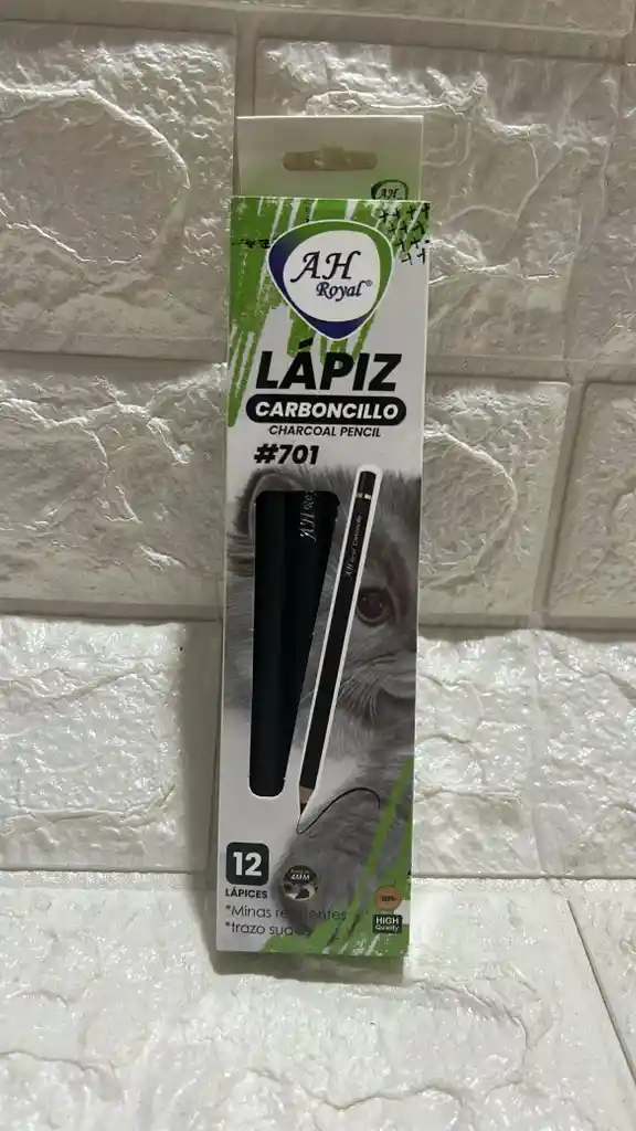 Lapiz Carboncillo Ah Royal Caja X12