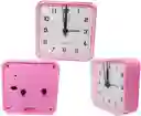 Reloj De Mesa Nocturna Despertador Cuadrado Analógico