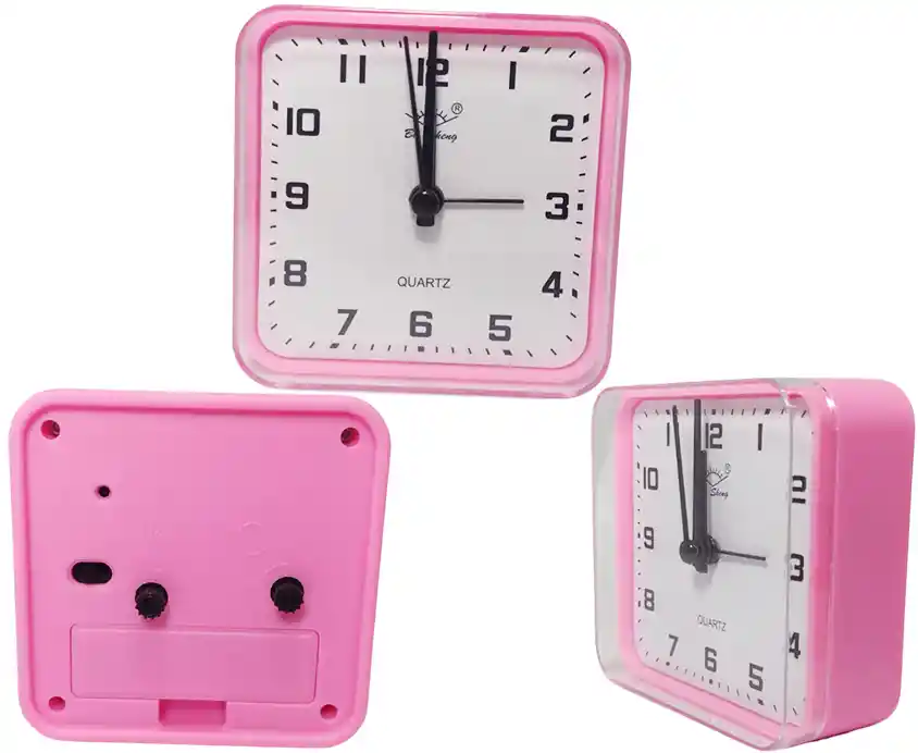 Reloj De Mesa Nocturna Despertador Cuadrado Analógico