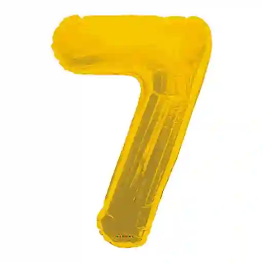 Globo Número 7 Dorado Metalizado Pequeño